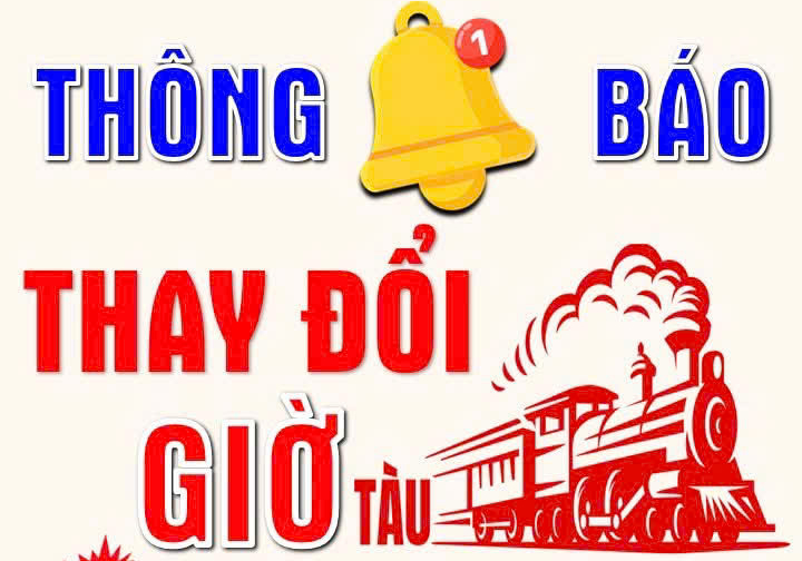 Thay đổi giờ tàu dịp Hè 2025 